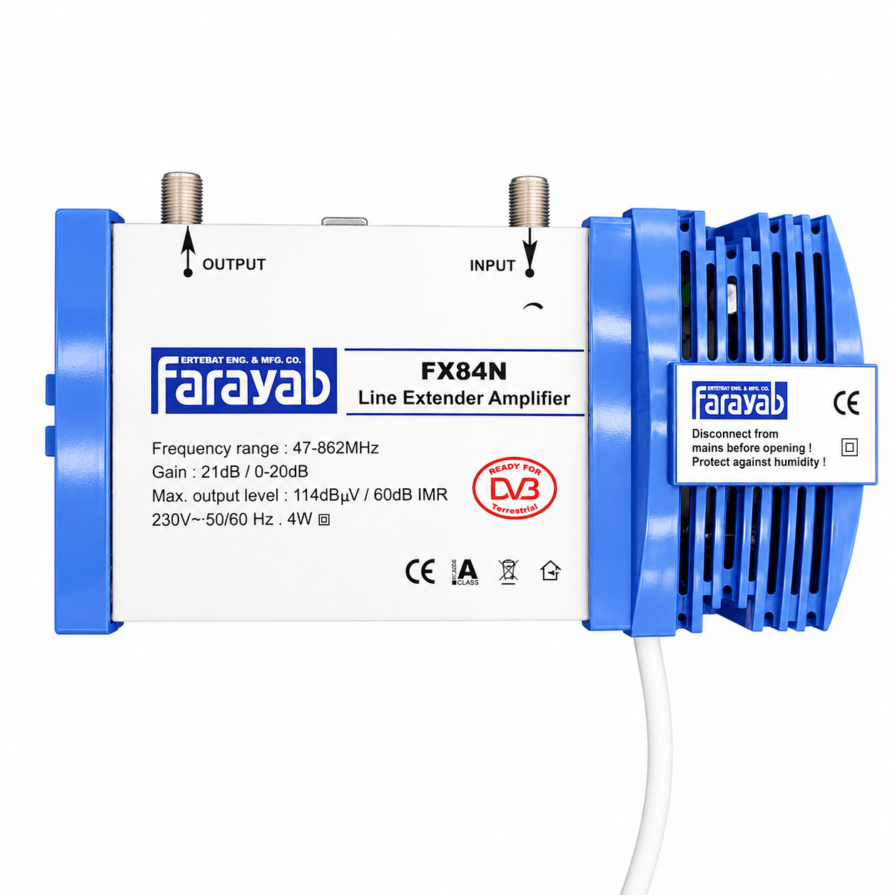 FX84N تقویت کننده خطی آنتن مرکزی 21dB فرایاب - تصویر 1