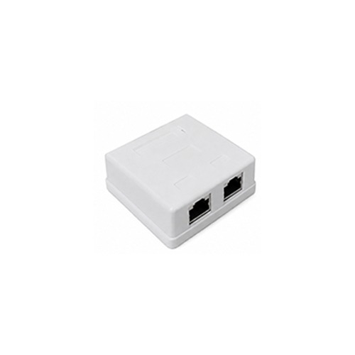 Complete dual-port keystone box (including keystones)